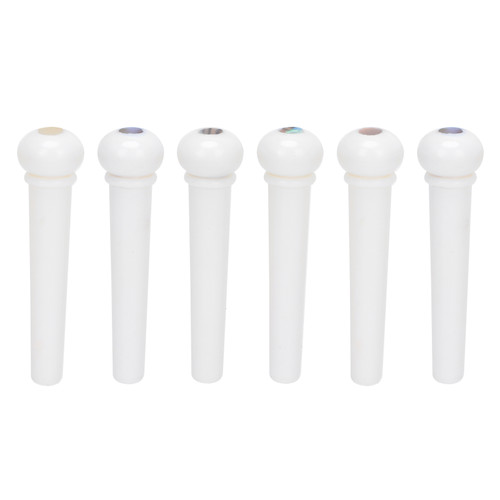 6Pcs Plastic Bridge Pin Acoustic Guitar Pegs Replacement Stringed Instrument Accessories
