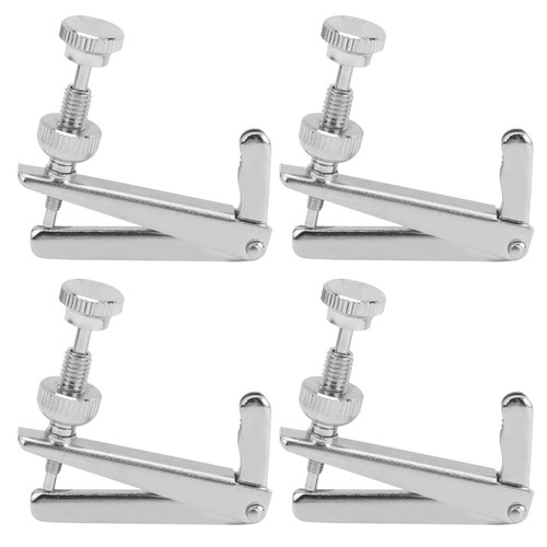 4Pcs Violin Fine Tuners 3/4‑4/4 Cello Parts String Tool Replacement Instrument AccessoriesSilver