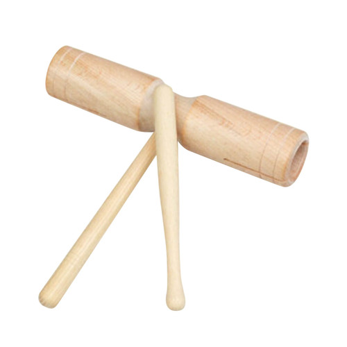 Double Sound Wooden Cylinder Handheld Preschool Educational Musical Instruments Toys for Kids Small Double Sound Cylinder