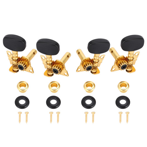 2L2R Black Button Gold Bady Classical Style Ukulele Tuning Pegs Machine Heads Ukulele DIY Parts