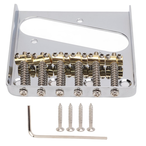 Guitar Bridge Vintage Style Single Tube Brass Saddle 6 Strings Electric Guitar Accessories
