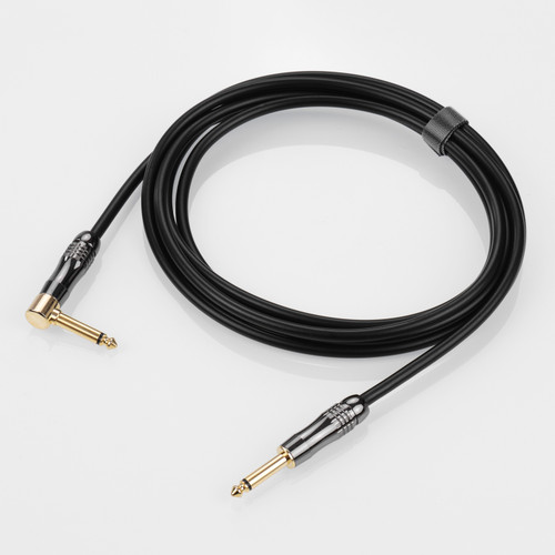 IVU Creator Player Cable 3m / 9.8ft Studio Musical Instrument Cable Cord with Straight to Right Angle 1/4 Inch Connectors for Electric Guitar Bass Mixer Speaker Microphone