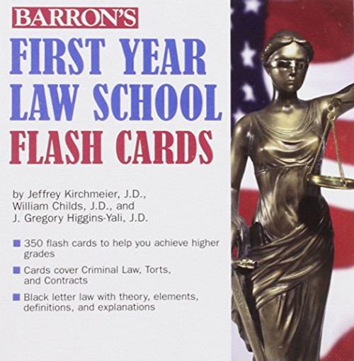 Barron's First Year Law School Flash Cards: 350 Cards with Questions & Answers
