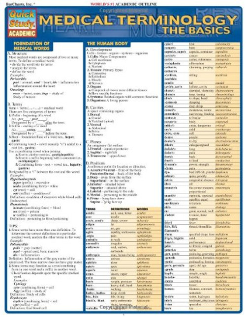 Medical Terminology:The Basics (Quick Study Academic)