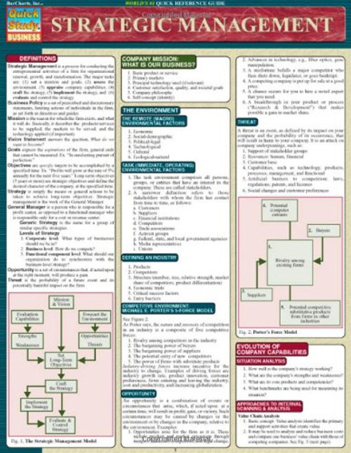 Strategic Management (Quickstudy Reference Guides - Academic)