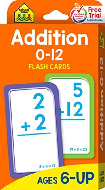 Addition 0-12 Flash Cards