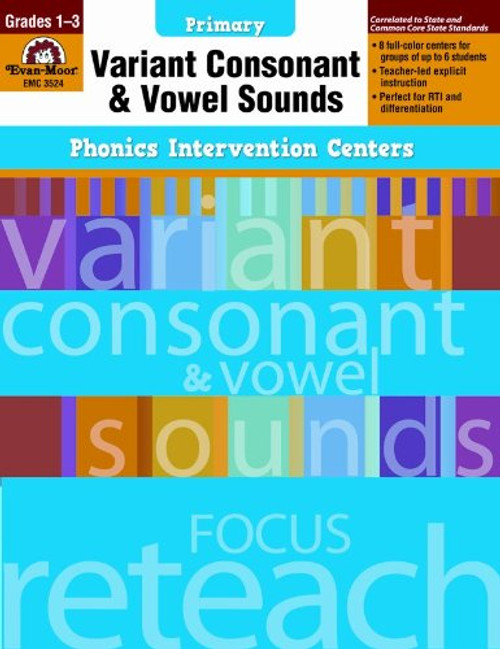 Phonics Intervention Centers: Variant Consonant and Vowel Sounds, Grades 1-3 (Phonics Intervention Centers Primary)
