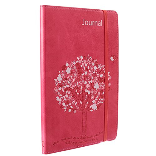 Deep Pink Rooted In Love Flexcover Journal / Notebook - Ephesians 3:17