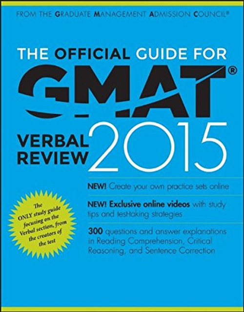 The Official Guide for GMAT Verbal Review 2015, With Online Question Bank and Exclusive Video