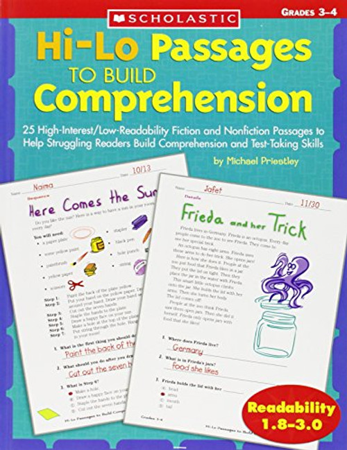 Hi-Lo Passages To Build Reading Comprehension Skills: Grades 3-4 (Hi-Lo Passages To Build Comprehension)