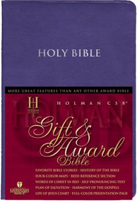 HCSB Gift & Award Bible, Blue Imitation Leather