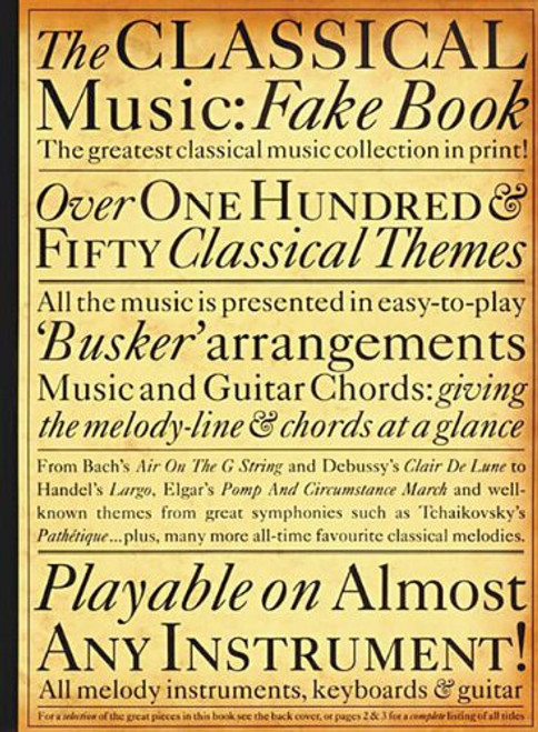The Classical Music Fake Book (Fake Books)
