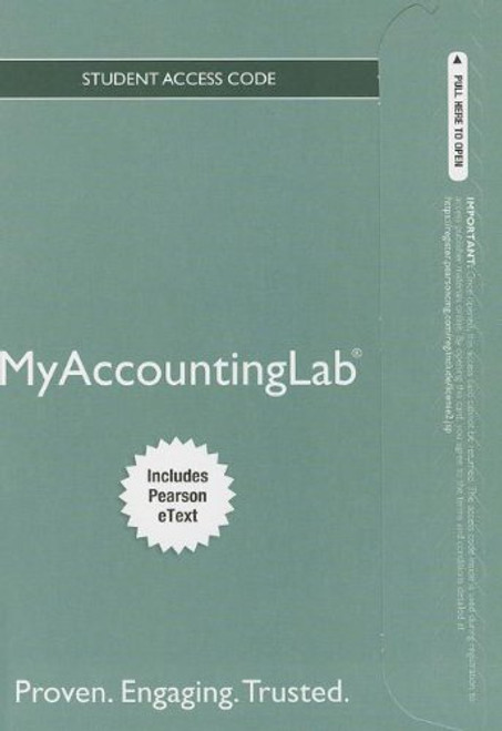 NEW MyAccountingLab with Pearson eText -- Standalone Access Card -- for Horngren's Financial & Managerial Accounting (MyAccountingLab (Access Codes))