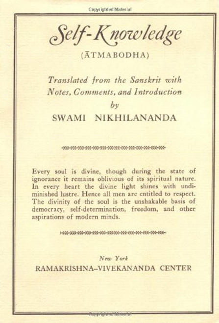 Self-Knowledge: Atmabodha