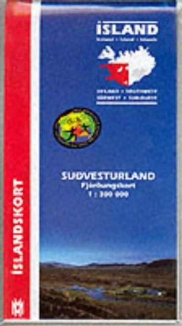 Iceland: South West (Maps of Iceland) (Icelandic Edition)