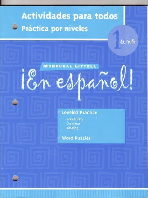 En Espanol 1: Actividades Para Todos (Spanish Edition)
