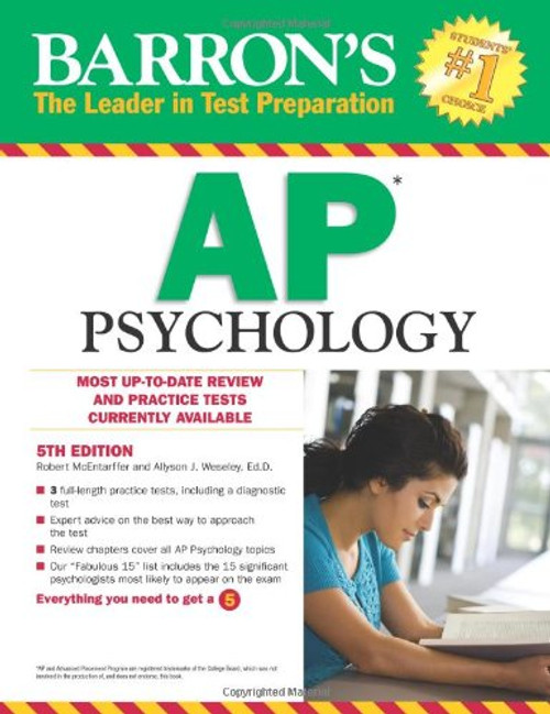 Barron's AP Psychology, 5th Edition  (Barron's Study Guides)