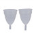 2PCS/Set Reusable Silicone Female Women Menstrual Cup Feminine Hygiene Care Tool(White)