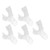 Dental Impressions Tray Disposable Perforated Transparent Plastic Teeth Mold Tray for Denture Repairing 5pcs Lower Teeth