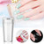 Clear Silicone Nail Art Stamp Set with Lid and Scraper Nail Art Stamper and Scraper Manicure Nail Art Tool