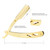 Stainless Steel Straight Edge Barber Shaving Razor Gold Folding Straight Razor Single Edge Replaceable Blades Shaving Tool Without Blade
