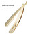 Stainless Steel Straight Edge Barber Shaving Razor Gold Folding Straight Razor Single Edge Replaceable Blades Shaving Tool Without Blade