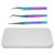 3pcs / set Eyelash Tweezers Straight Curved Tweezers Set for Eyelash Grafting Extension