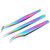 3pcs / set Eyelash Tweezers Straight Curved Tweezers Set for Eyelash Grafting Extension
