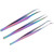 3pcs / set Eyelash Tweezers Straight Curved Tweezers Set for Eyelash Grafting Extension
