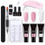 Nail Gel Kit Gel Builder Nail Kit with Extension Gel Nail Extension Shapes Nail Lamp Nail File for Nail Manicures Beginners Starter Kit