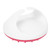 Bath Shower Beauty Brush Soft Silicone Meridian Massage Hair Scalp Brush for Arm Waist LegRose Red