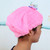 Microfiber Tower Quick Dry Hair Bowknot Wrap Hat Drying Hair Cap For Lady(pink)