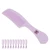 10Pcs Wide Tooth Comb Prevent Static Ergonomic Round Edge Portable Hair Styling Comb for Home Outdoor Purple