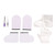 Wax Gloves Set Transparent Brush Small Purple Spatula White Cloth Glove Foot Cover Spa Treatment Set