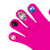 Rhinestone Nail Gloves DIY Professional Keep Warm Thickening Full Finger Soft Nail Rhinestone Gloves for Manicure Rose Red