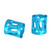 100PCS/Bag New Colorful Hair Braiding Beads Rings Cuff Decoration Tools Accessories(Blue)