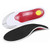 Foot Corrective Insoles Cuttable Reduce Pressure Arch Supports Orthotic Inserts for Flat Foot Red Bottom Black Surfaces L(41‑46)