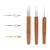 6pcs Dreadlocks Crochet Hook Set Alloy Wood Exquisite Wig Making Hair Dreadlocks Weaving Needle for Braid DIY Craft