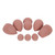 MAANGE 8pcs Sponge Makeup Blender Wet Dry Dual Use Cosmetic Blending Powder PuffMilk Tea