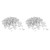 400pcs Fishing Line Connector Sleeves Double Hole Fixation Aluminum Crimping Loop Sleeve for Beauty Salon