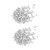 400pcs Fishing Line Connector Sleeves Double Hole Fixation Aluminum Crimping Loop Sleeve for Beauty Salon