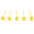 5Pcs Finger Exerciser Silicone Strap Elastic Strengthener Trainer Flexion Extension Training Accessories 10lb Yellow