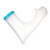 Bath protection child long arm - length 52cm PP glue  silicone material (blue PVC ring)