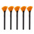 5pcs Fan Mask Brush Long Handle DIY Soft Facial Applicator Brush for Mud Mask Blush Glycolic Peel