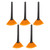 5pcs Fan Mask Brush Long Handle DIY Soft Facial Applicator Brush for Mud Mask Blush Glycolic Peel
