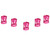 100PCS/Bag New Colorful Hair Braiding Beads Rings Cuff Decoration Tools Accessories(Rose Red)