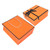 Gift Wrapping Boxes Set Orange Gift Packaging Box with Cover Ribbon Bag for Christmas Birthday Anniversary