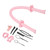 10pcs Heatless Curling Rod Headband Clips Comb Pull Hair Pin Cotton DIY Curls Rollers for Sleeping Pink