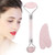 Rose Quartz Face Roller Massager Facial Lifting Tightening Roller Gua Sha Board SetSilver