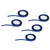 5Pcs/Set Satin Ribbon 22m Long 10mm Wide Wedding Party Decoration DIY Accessories for Gift Cake Candy Box WrappingDark Blue